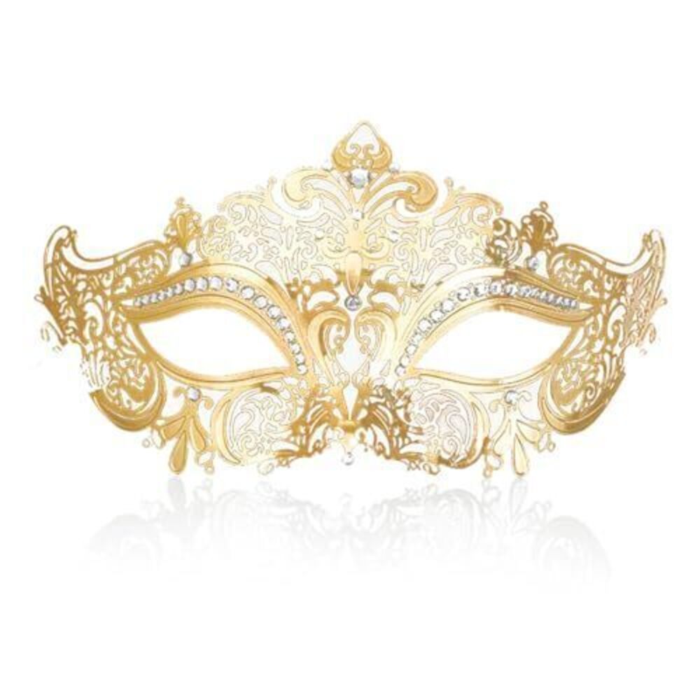 1571 Masquerade Mask Shiny Rhinestone Metal Masks for Halloween Venetian